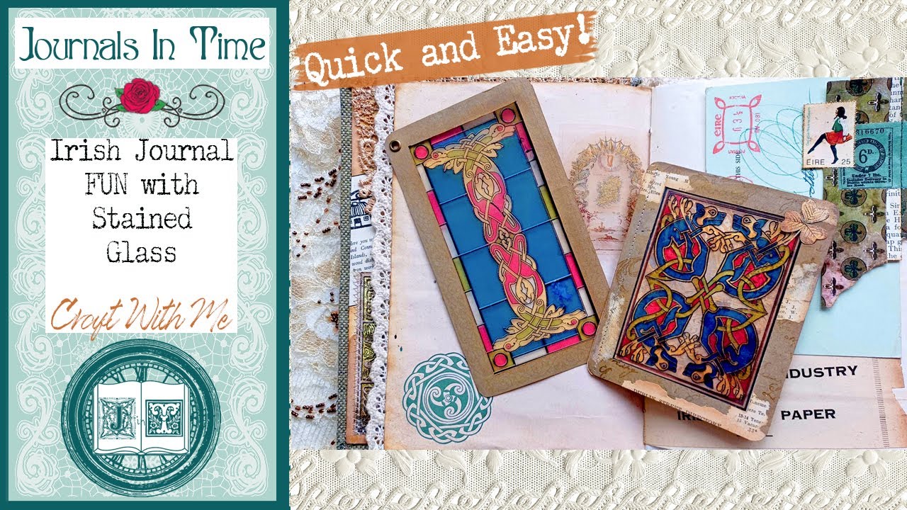 Let's Play with PRINTABLE Acetate!-And Some Happy Happy Happy Mail! #junkjournalideas #stainedglass