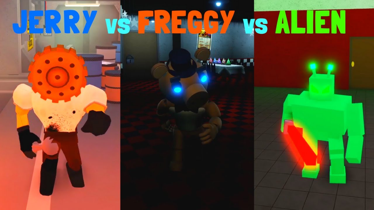 JERRY vs FREGGY vs ALIEN ROBLOX 로블록스 제리 vs 프레기 vs 에일리언