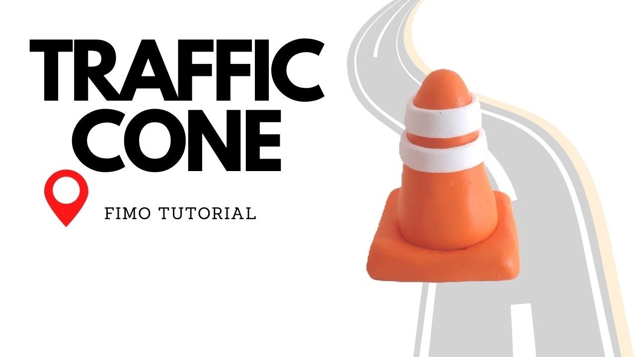 Fimo Traffic Cone | Cone de signalisation | tutorial