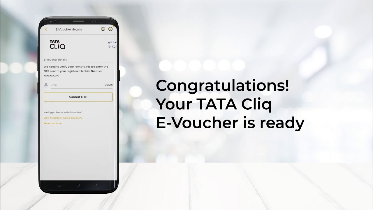 Learn how to use an TATA CLiQ E-Voucher