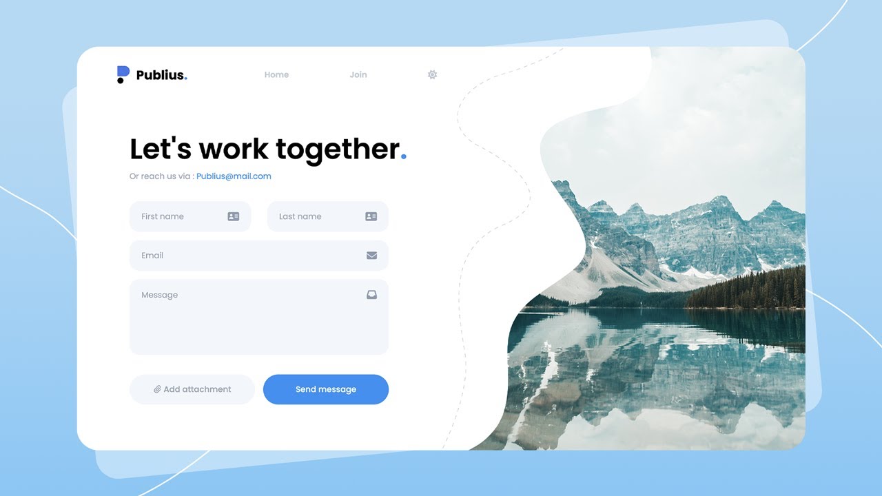 💎 Animated Contact Form In HTML & CSS | Dark & Light Mode