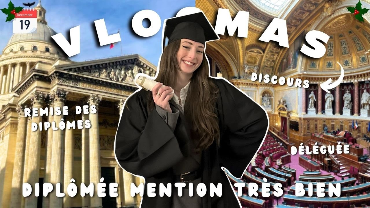 VLOGMAS #19 : JE SUIS DIPLÔMÉE, MASTER 2 MENTION TRES BIEN,  A PANTHEON SORBONNE