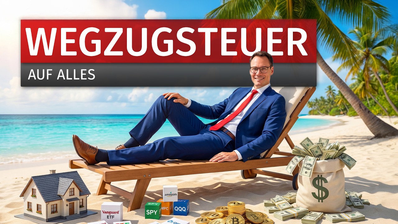 Wegzugsteuer auf Firma, ETF, Aktien, Immobilien, Geld, Bitcoin?