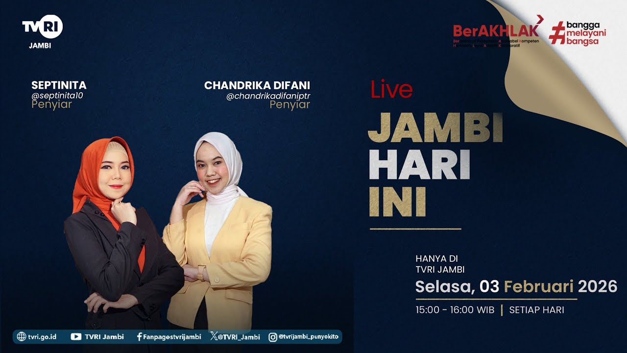 JAMBI HARI INI | Edisi 3 Februari 2026#jhi#News#WorldCup2026DiTVRI#TVRIJambi#MediaPemersatuBangsa