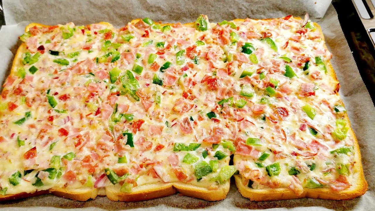 So schnell kann man ein gutes Abendessen machen! Pizza Toast einfach und lecker