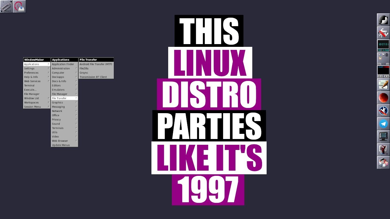 Window Maker Live — Debian с ретро-окружением рабочего стола