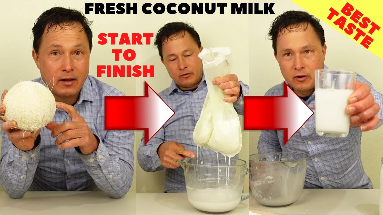 How To Make Fresh Coconut Milk from Start to Finish