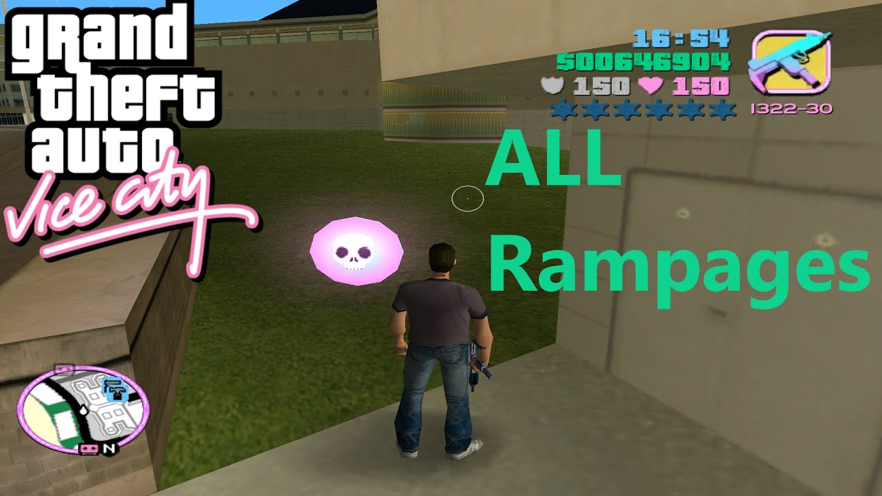 GTA Vice City Gameplay (ALL RAMPAGES) Without Any Cheat Codes