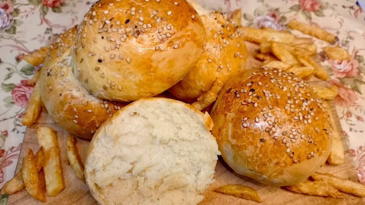 How to make fresh burger buns at home | freshly baked burger buns recipe by homemade heaven |