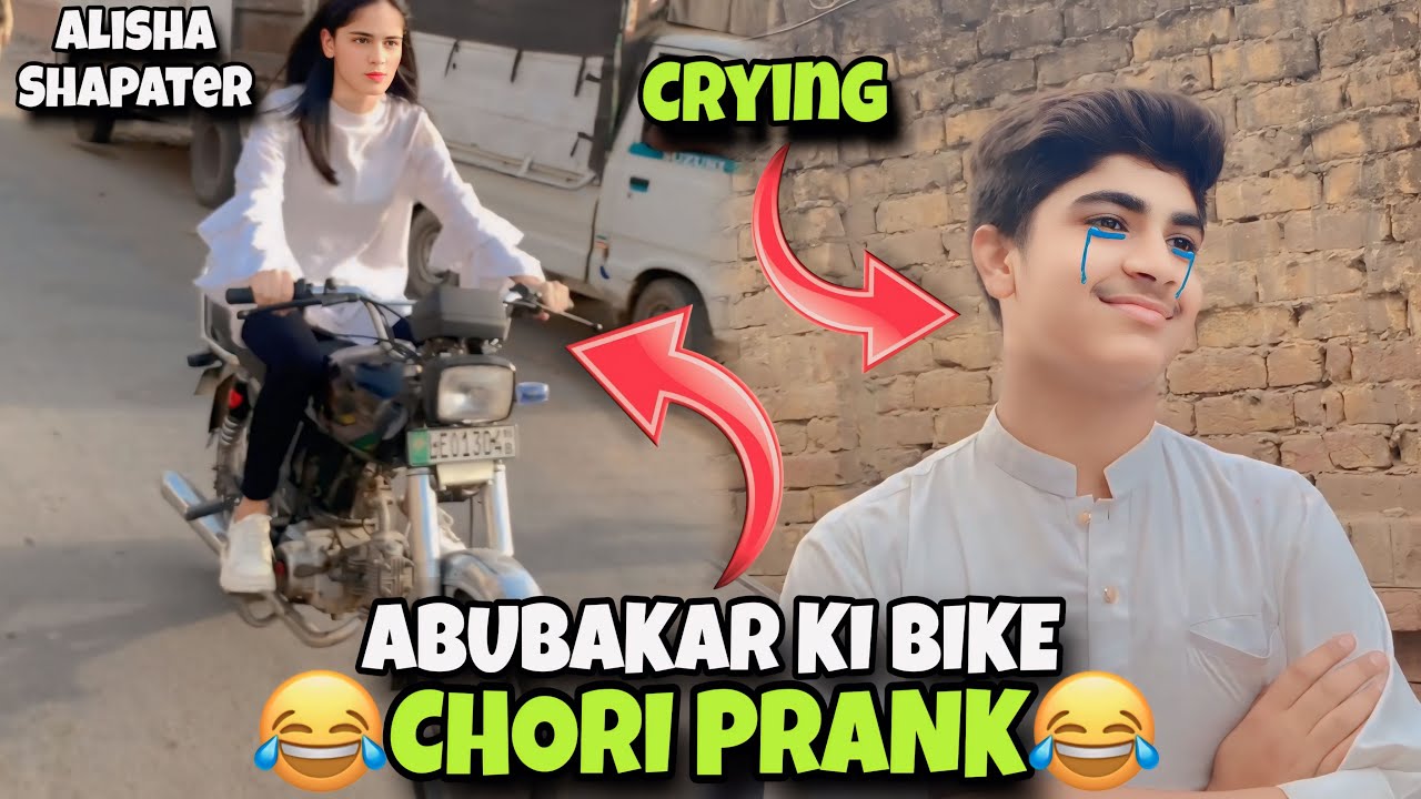 BIKE CHORI PRANK ON ABUBAKAR 😂😂// BECHARA RONE LAG GAYA