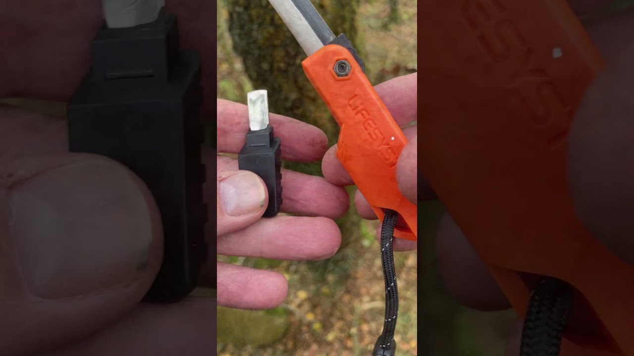 AWESOME SURVIVAL TOOL 🔥LIFE SYSTEMS DUAL ACTION FIRE STARTER🔥 #shorts #survivalgear #survivaltools