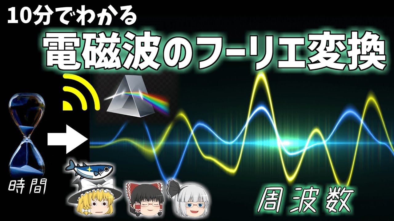 電波や光は周波数で見よ！難しいフーリエ変換(周波数解析)を簡単に解説【ゆっくり解説】