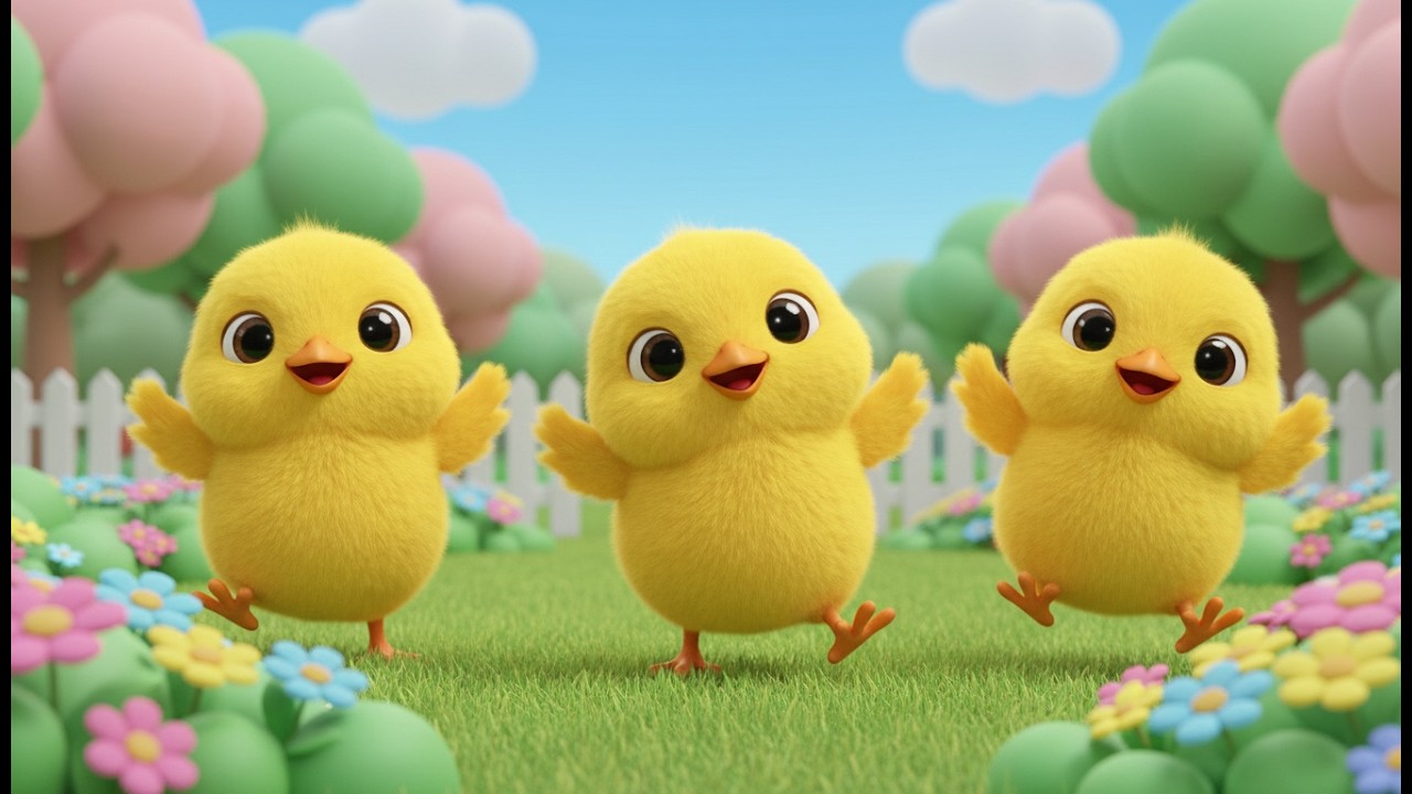 Les Poussins Dansent Dans le Jardin 2 🐥🌸 | Chanson Enfants 3D Joyeuse
