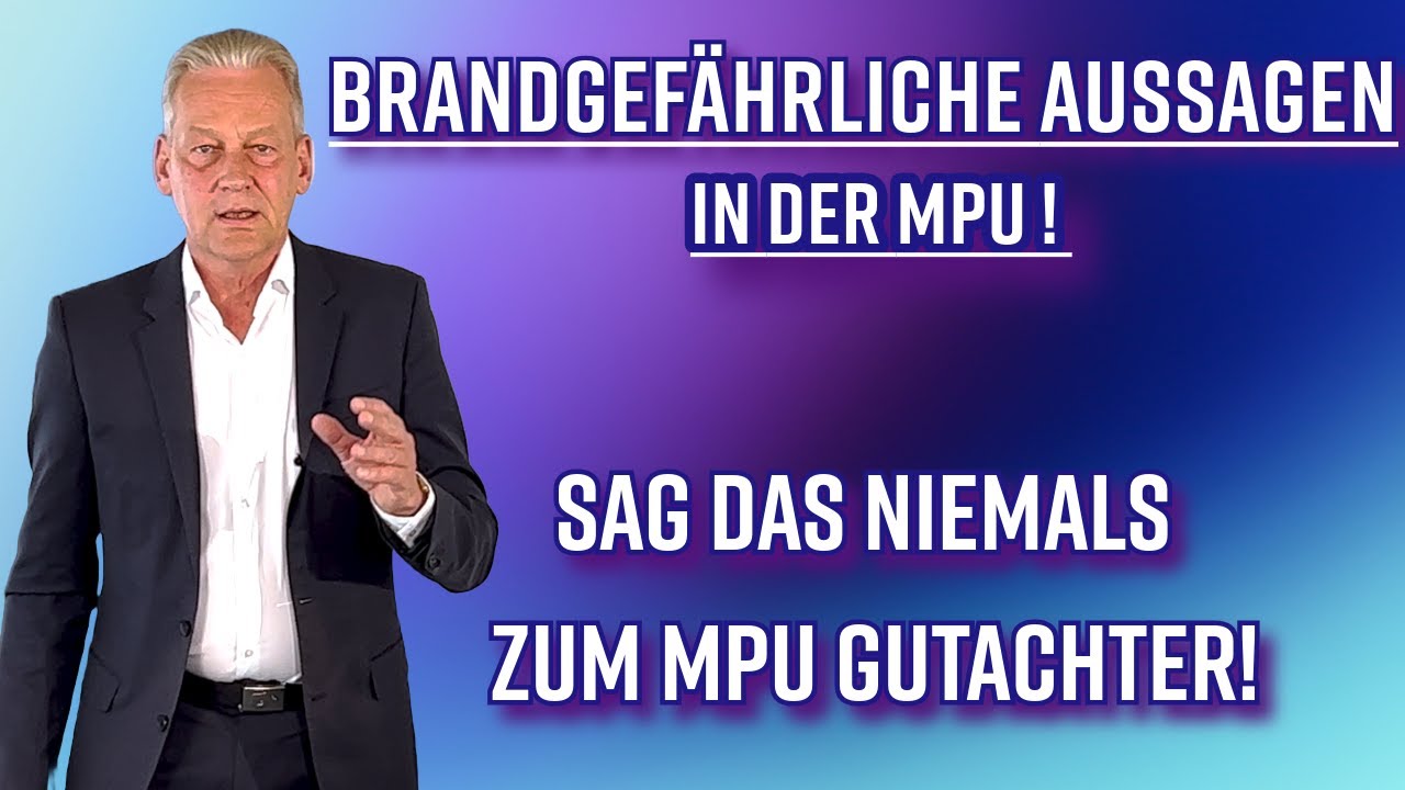 Wenn du diese Aussagen machst, wirst du wahrscheinlich durchfallen !!!