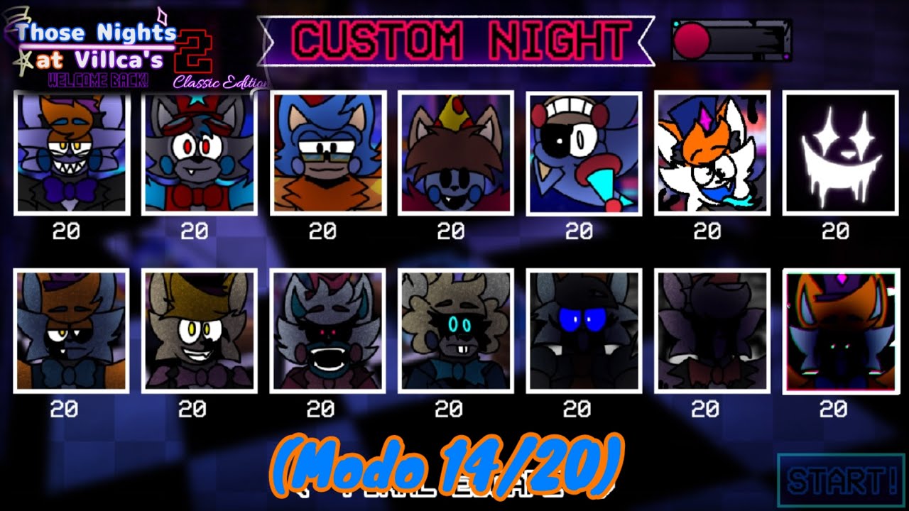 Those nights at villca's 2 classic edition Modo 14/20 (Final Escape) Completado