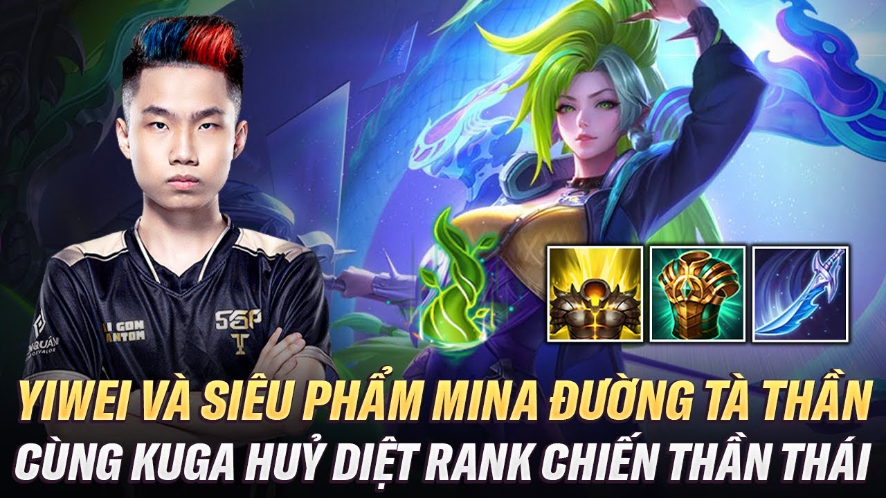 Yiwei Cầm Mina Đường Tà Thần Cùng Màn Thể Hiện "Không Thể Xuất Sắc Hơn" Trên Rank Chiến Thần Thái