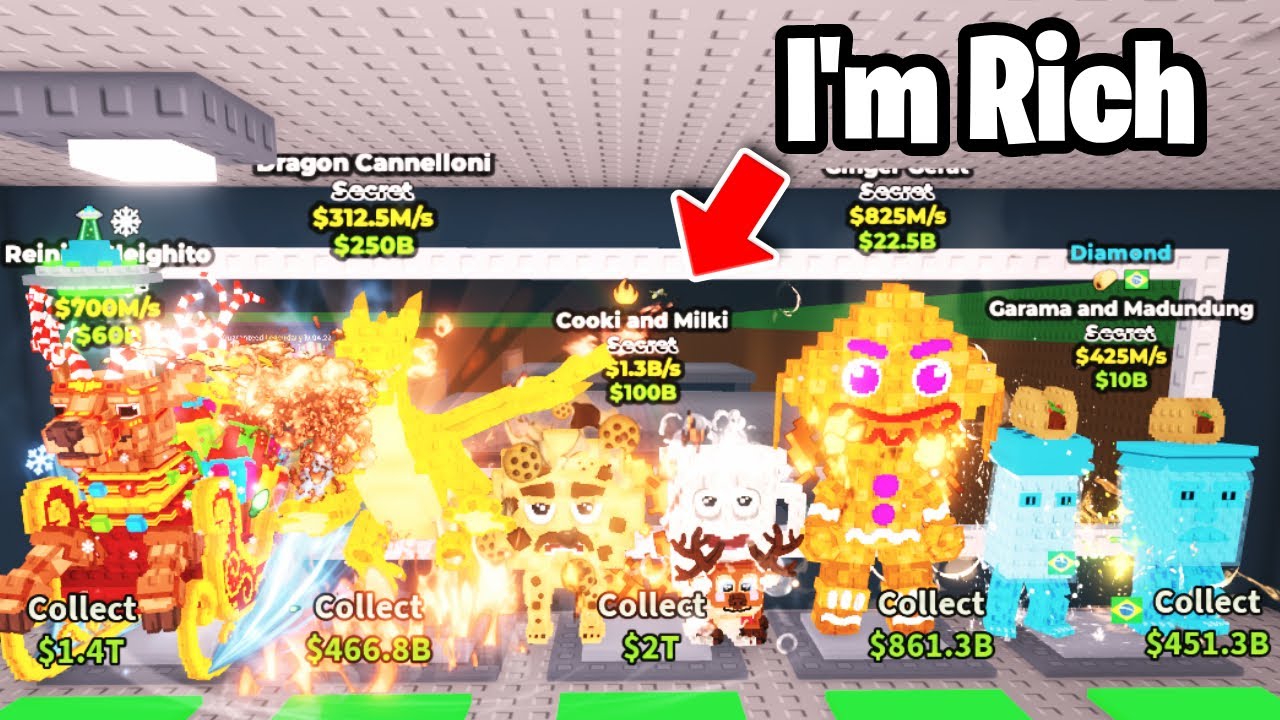 Я сражался в PvP со своими Куки и Милки и разбогател в Roblox! Украл Brainrot!!