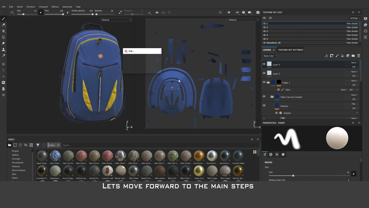 Combining textures of a model exported from substance painter into a single one (5 step tutorial)