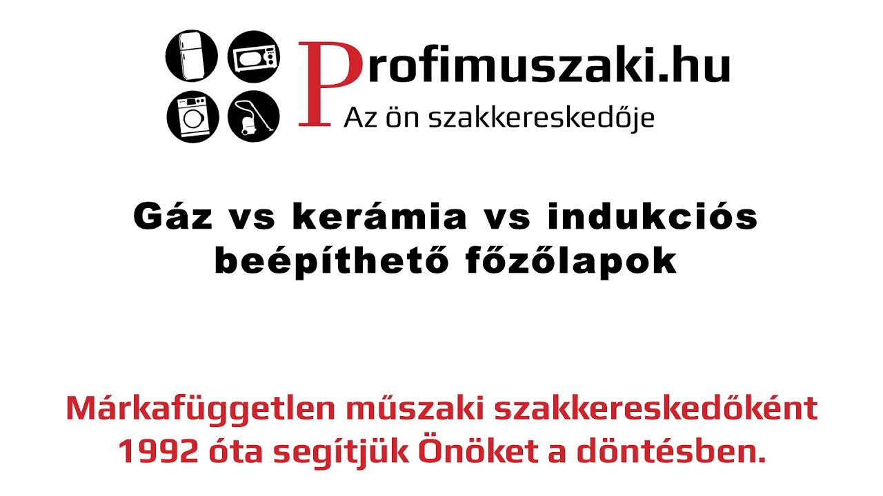 Gáz vs kerámia vs indukciós beépíthető főzőlapok