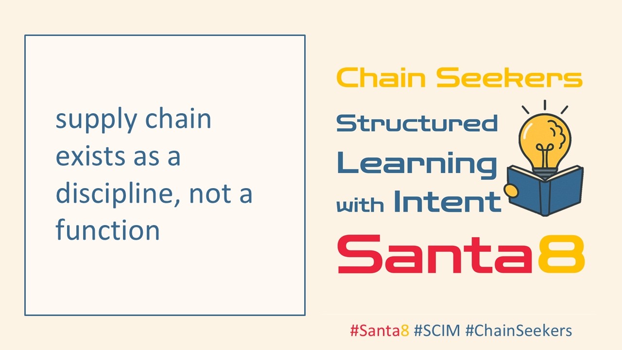 036 supply chain exists as a discipline, not a function