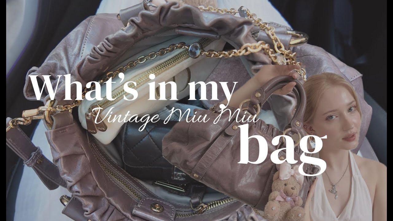 Updated What's in my bag for spring/summer! ✨ vintage miu miu - Daily Ria