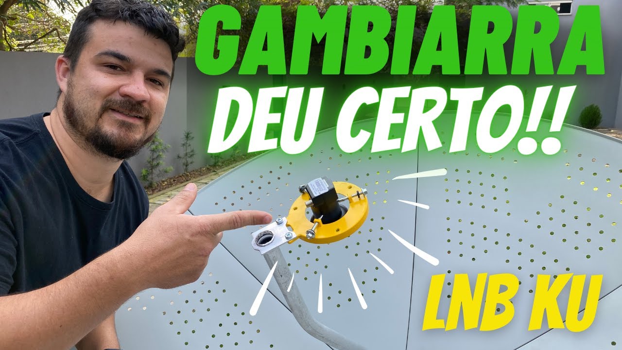 Transformando sua antiga antena parabólica em uma potente antena banda Ku com adaptação de LNB