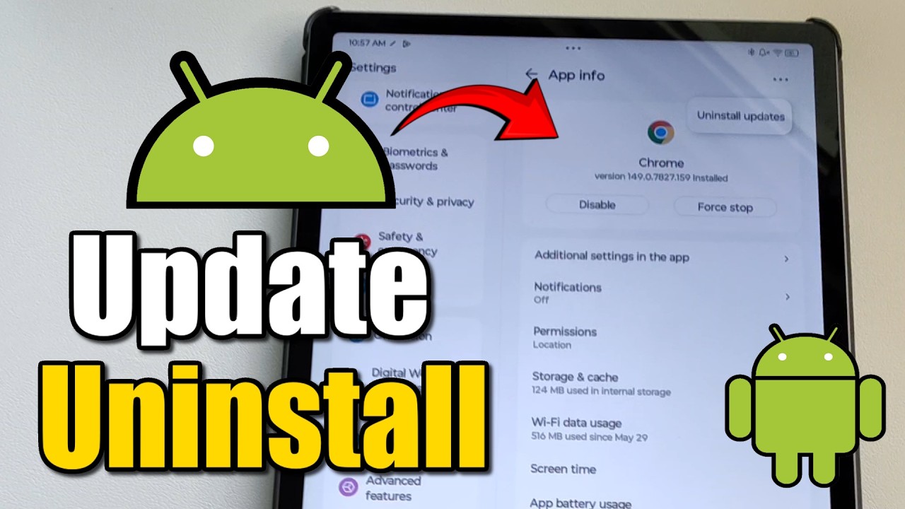 Как удалить обновления приложений на Android