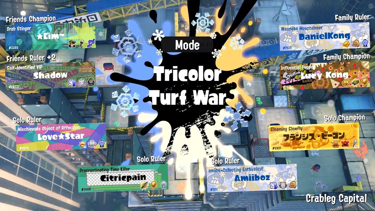 Splatfest #13 - Friends vs. Family vs. Solo Tricolor Battles (Frosty Fest)