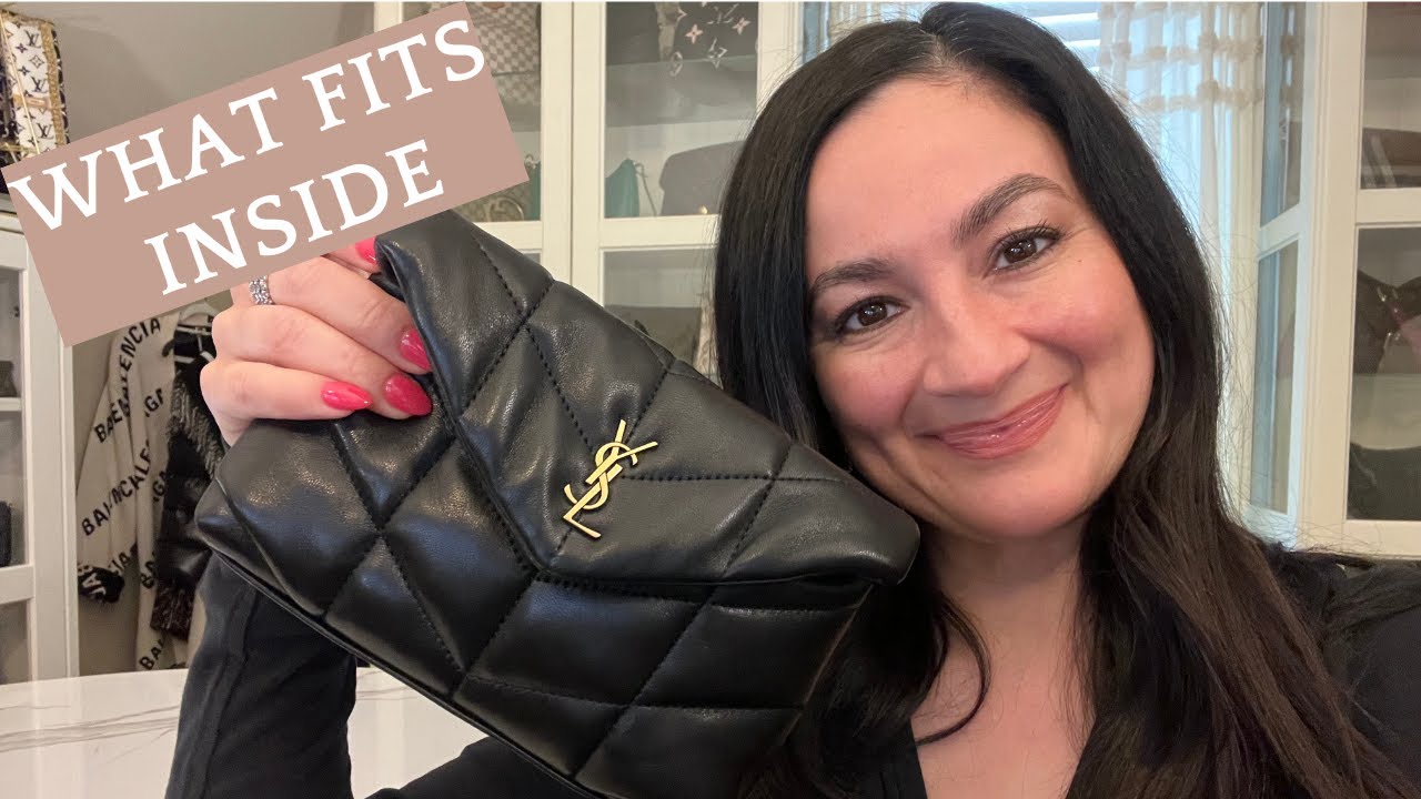SAINT LAURENT ( YSL) SMALL PUFFER POUCH/ CLUTCH | WHAT FITS INSIDE