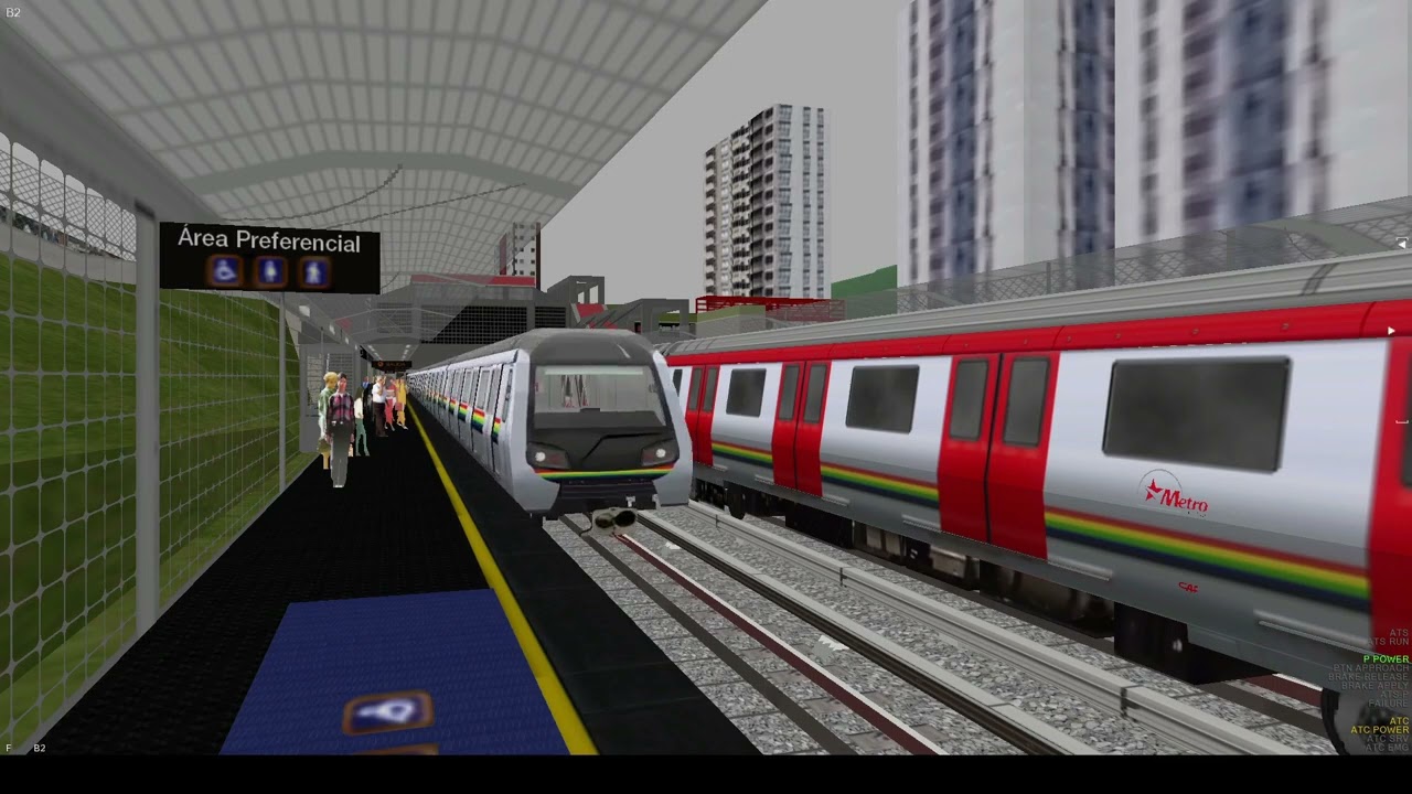 OpenBVE | CAF S6 overhaul en Agua Salud L1 Metro de Caracas