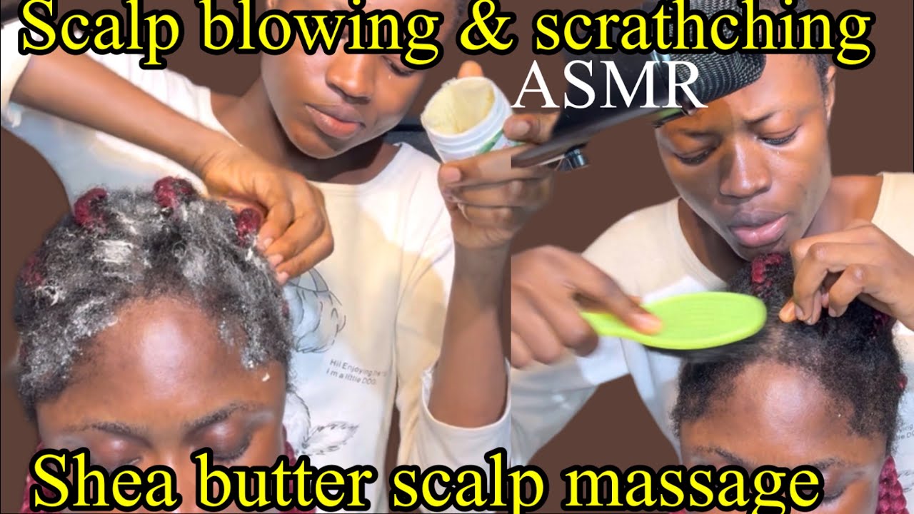 ASMR ✨Attentive  hair  scratches  with different tools, shea butter scalp massage for sleep