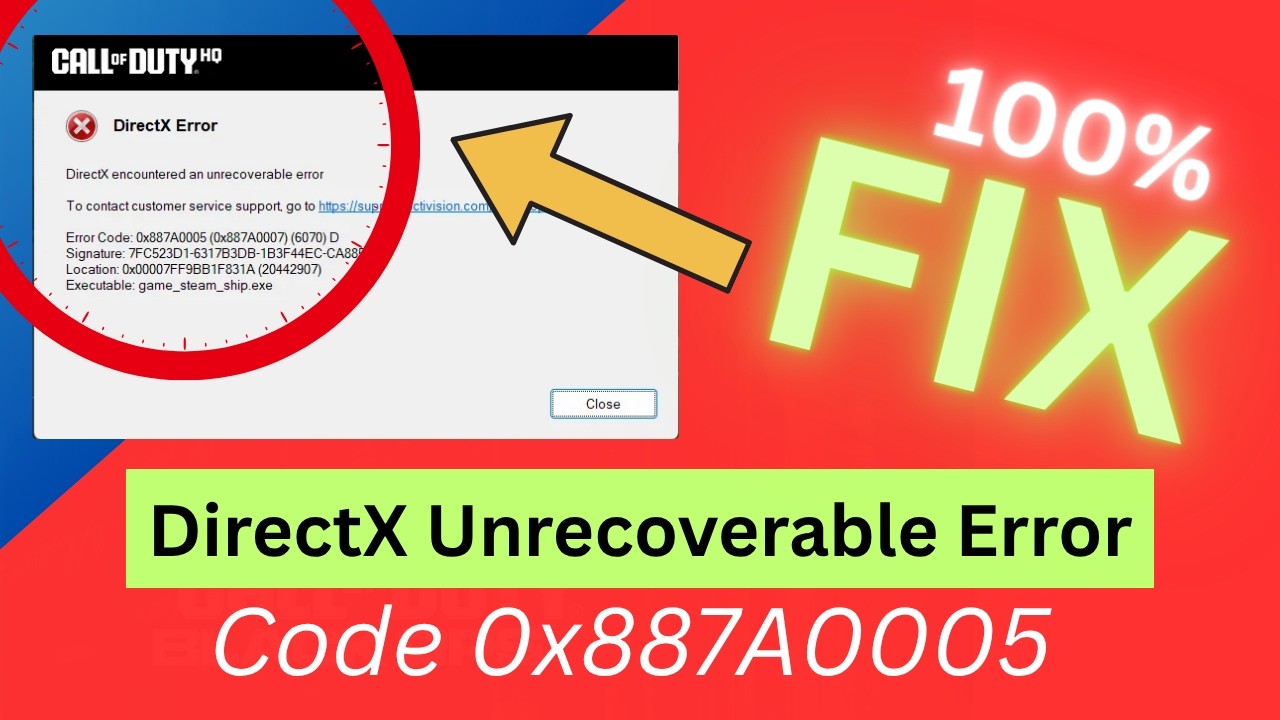 Как исправить ошибку DirectX #0x887A0005 в Black Ops 6 / BO6 &mdash; &laquo;Неустранимая ошибка DirectX&raquo; на ПК