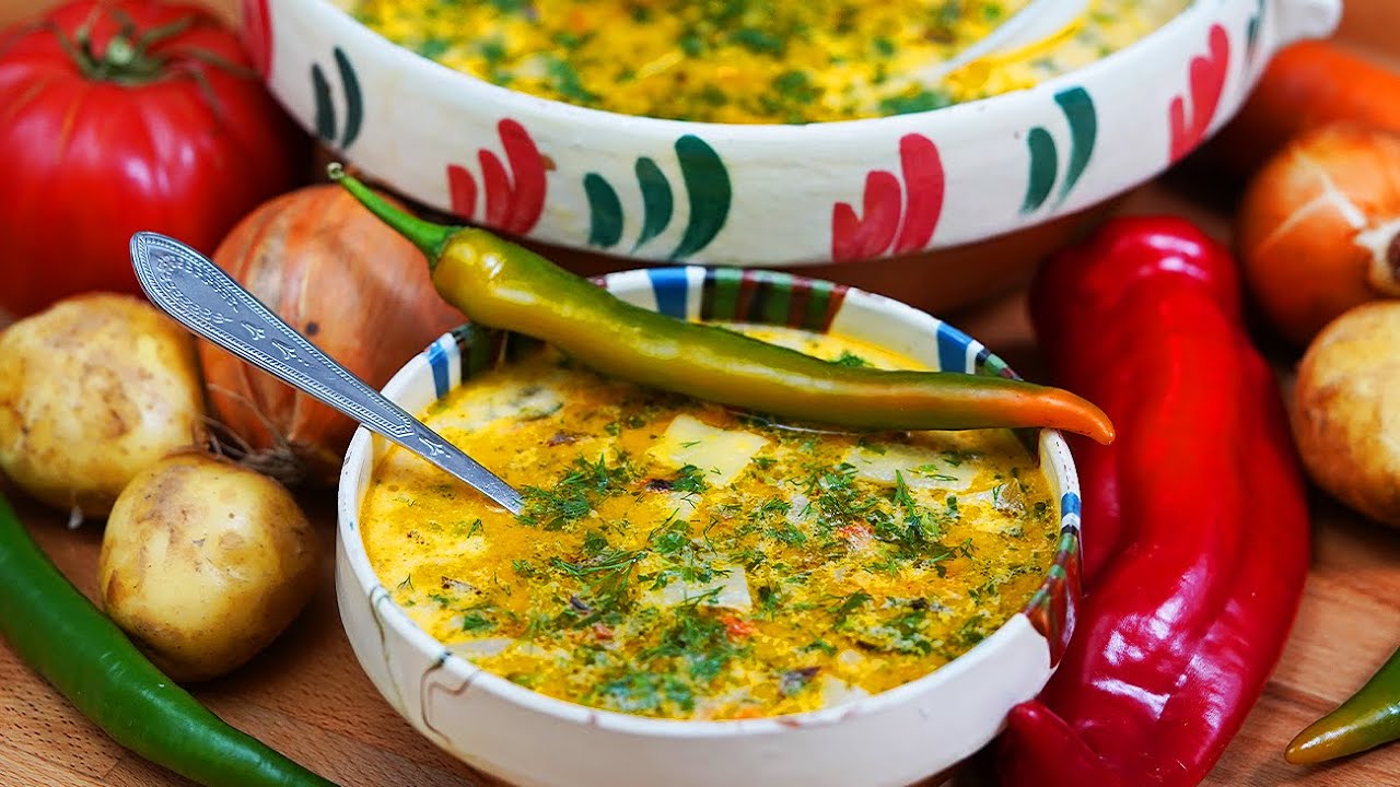 МОЛДАВСКИЙ КАРТОФЕЛЬНЫЙ СУП с ОВОЩАМИ, КИСЛЫМ МОЛОКОМ | ШефПаулКонстантин