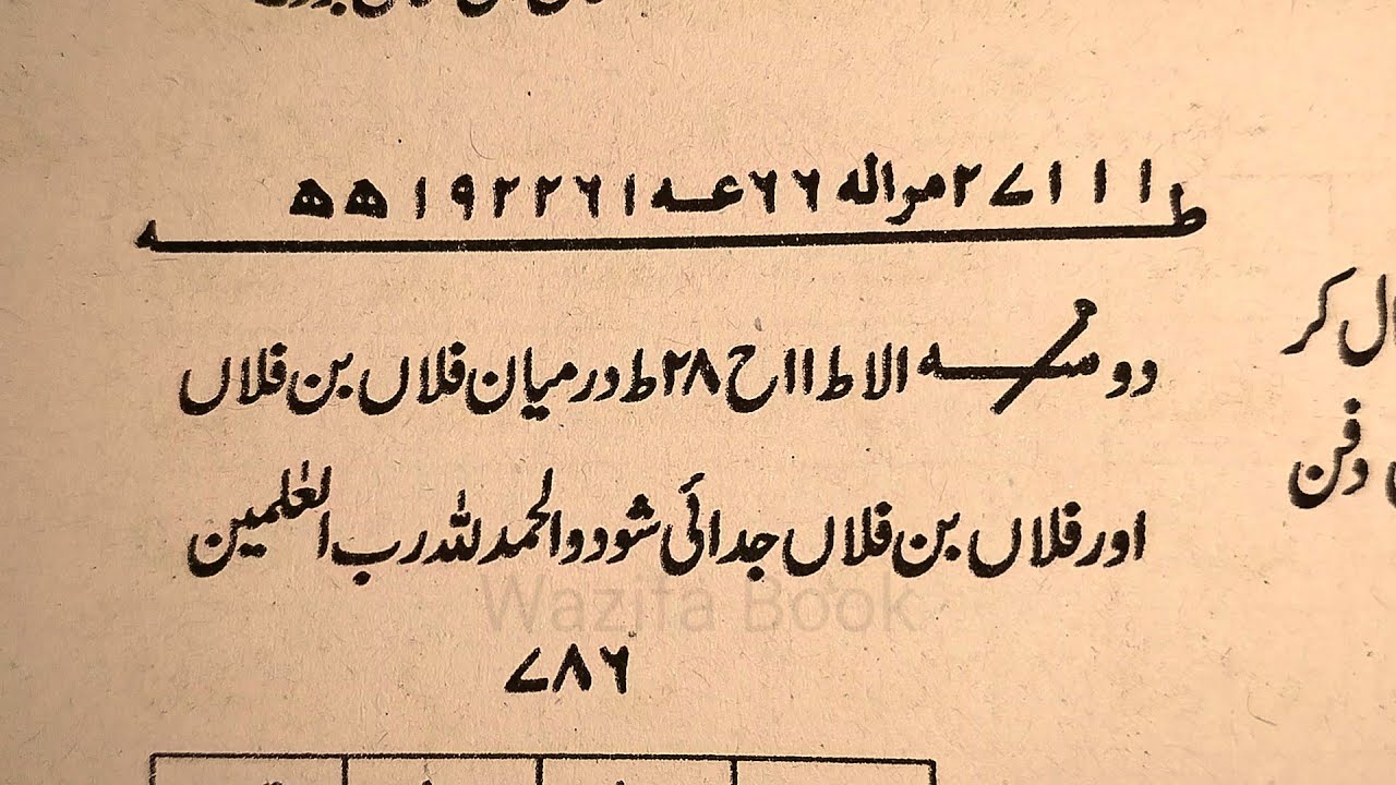 Judai Ka Taweez | Talak ka Wazifa | Separation Ka Taweez | Wazifa Book