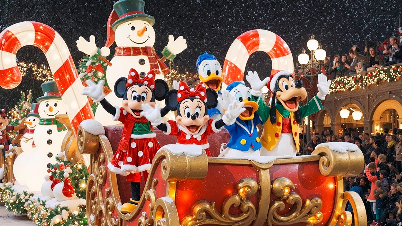 [4K] Fantasy Christmas Parade at Walt Disney World | Parade, Walkthrough, Shows & Fireworks
