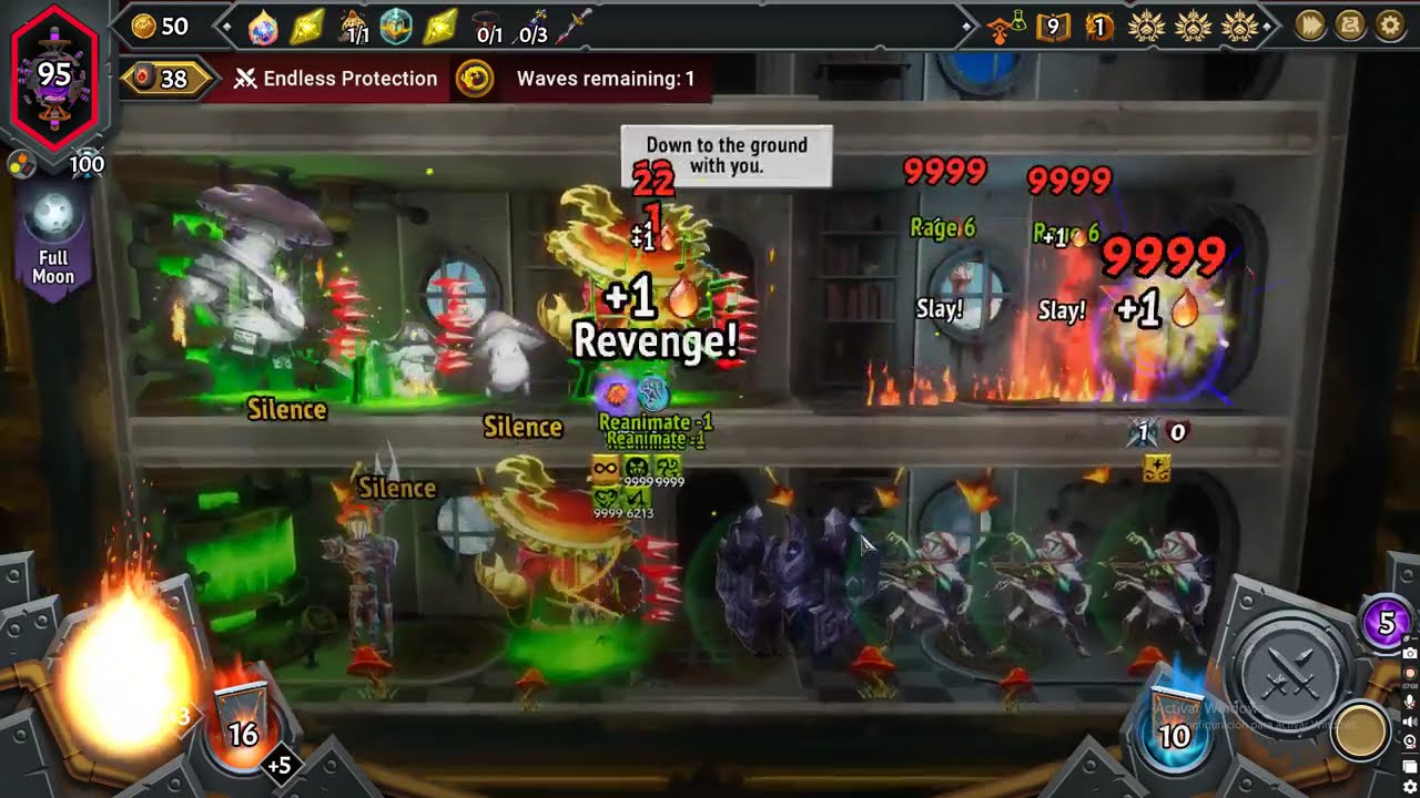 Monster train 2 , Infinity: spikes , regen , reanimate and rage