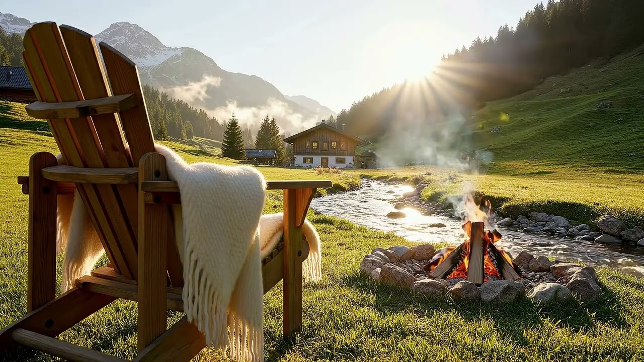 Cozy Sunrise Campfire Ambience for Study & Relaxation - 3 Hours