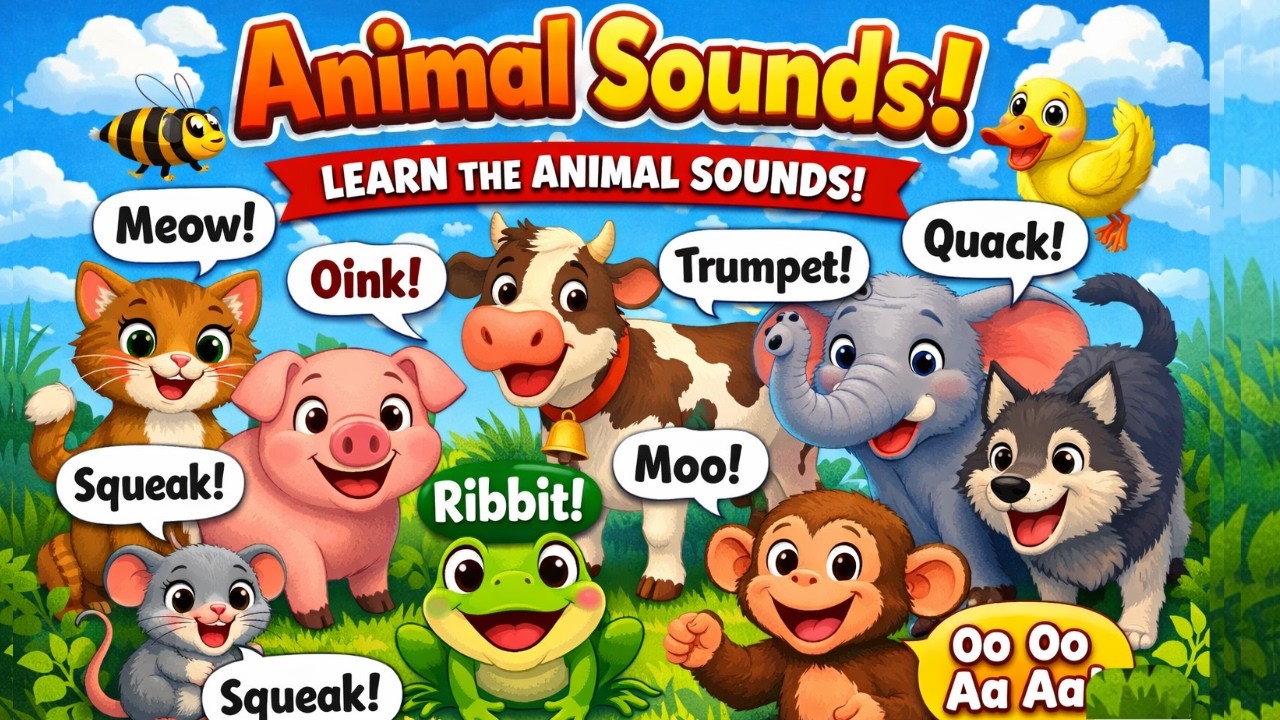 Animal Sounds For Kids | Learn Animal Sounds | Funny With Bunny