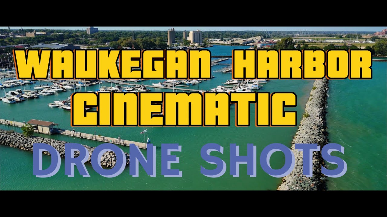 waukegan  harbor  illinois dji air 3 drone shot