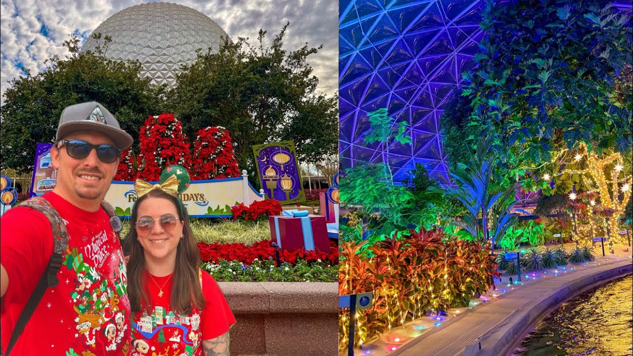 Праздник EPCOT 2025! | Мерцающие теплицы, фестивальная атрибутика и рождественский декор!