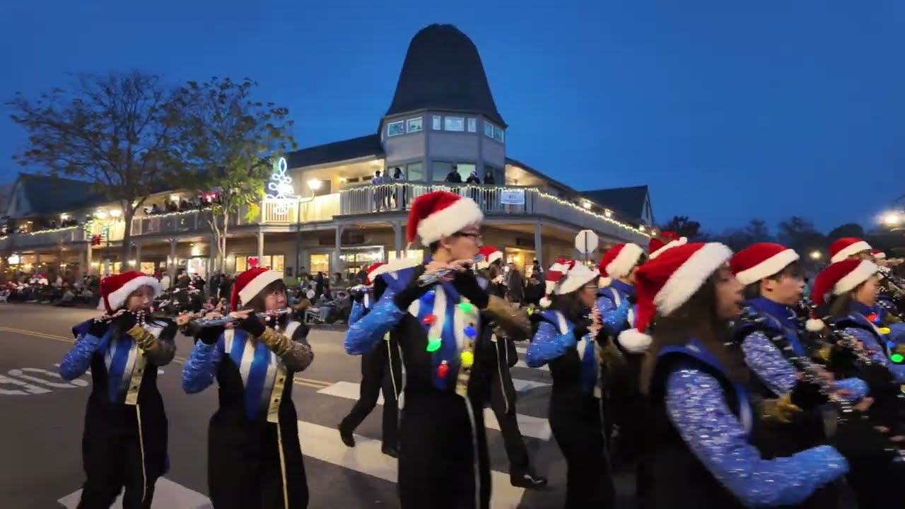 12/7/2024 Holiday Parade - Foothill Marching Band and Color Guard - extended version (MY)