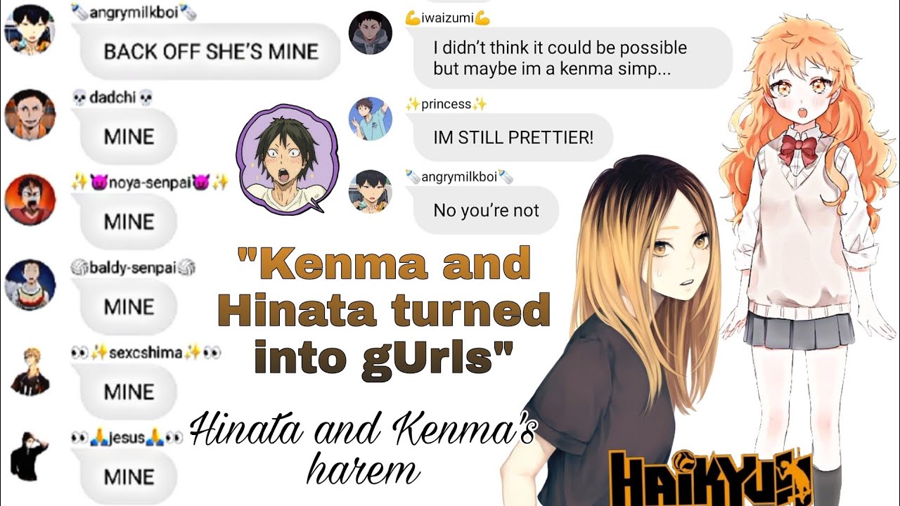 haikyuu texts: Kenma and Hinata turned into girls • KenHina | Kenma harem | Hinata harem