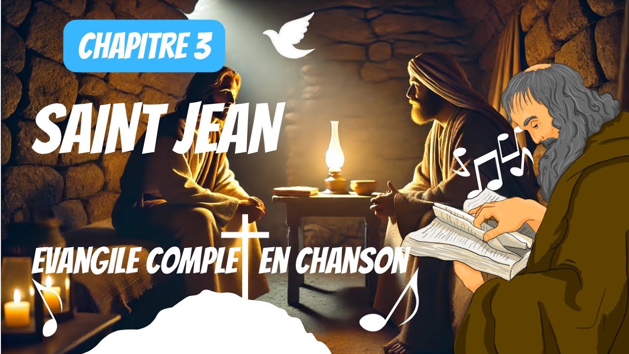 📖 L'Évangile de saint Jean – Chapitre 3 | Chanté et illustré 🎶🕊️