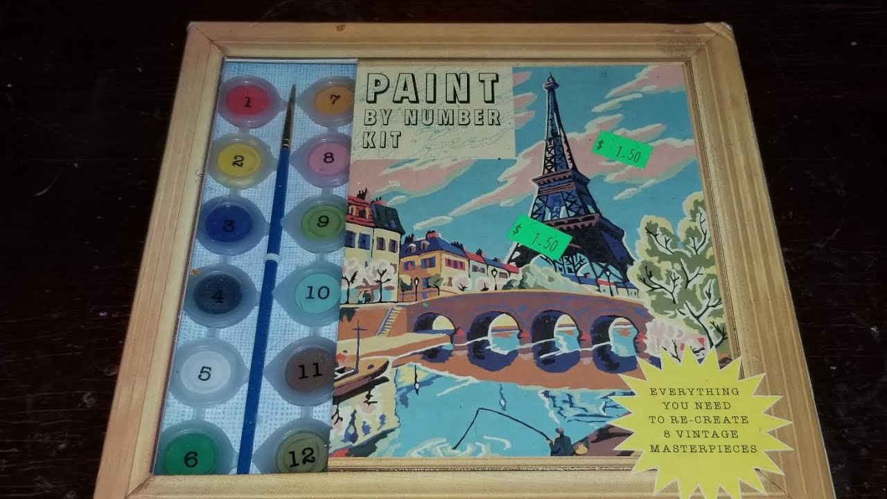 I found an old paint by the numbers kit. Let's try it