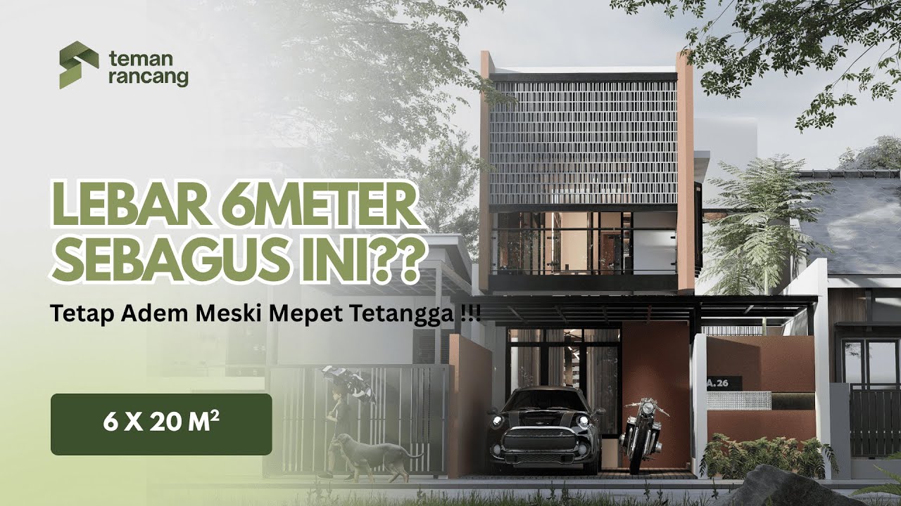 Cocok Banget Buat Lebar 6m | Solusi Rumah Mepet Tetangga!! #housedesign #architecture