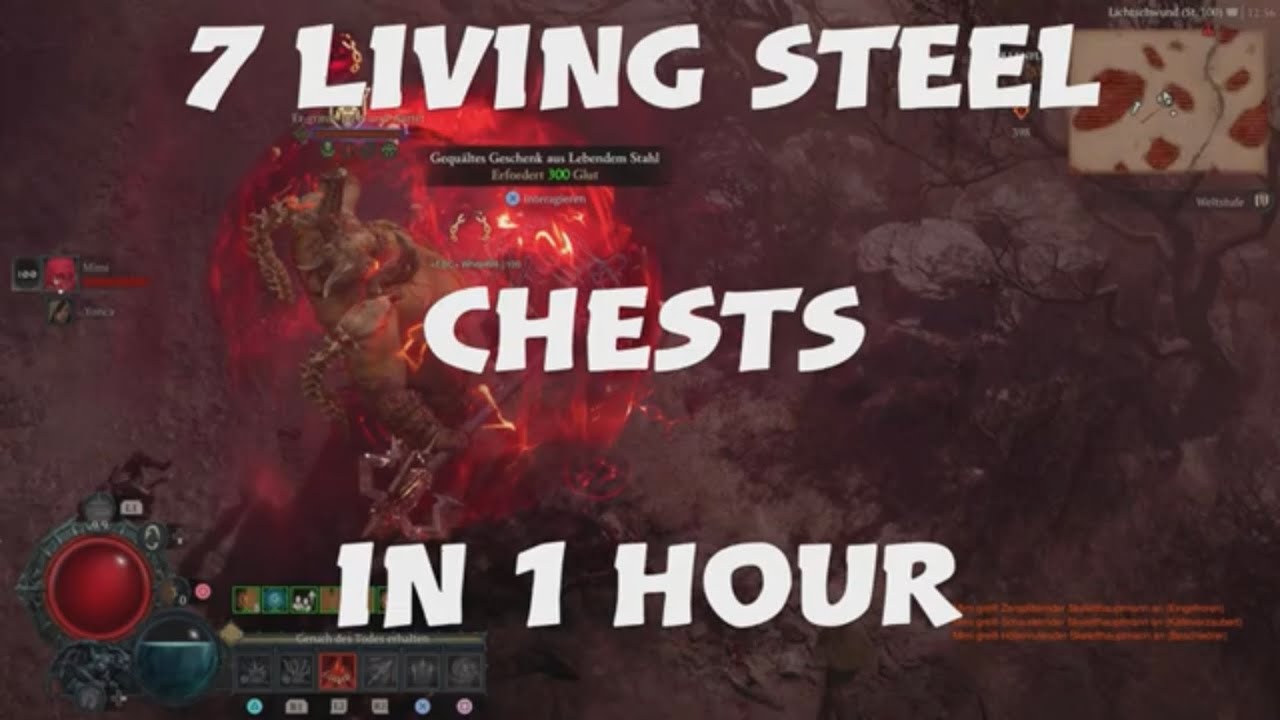 Diablo 4 - Season 2  - 7 Living Steel Chests in 1 Hour