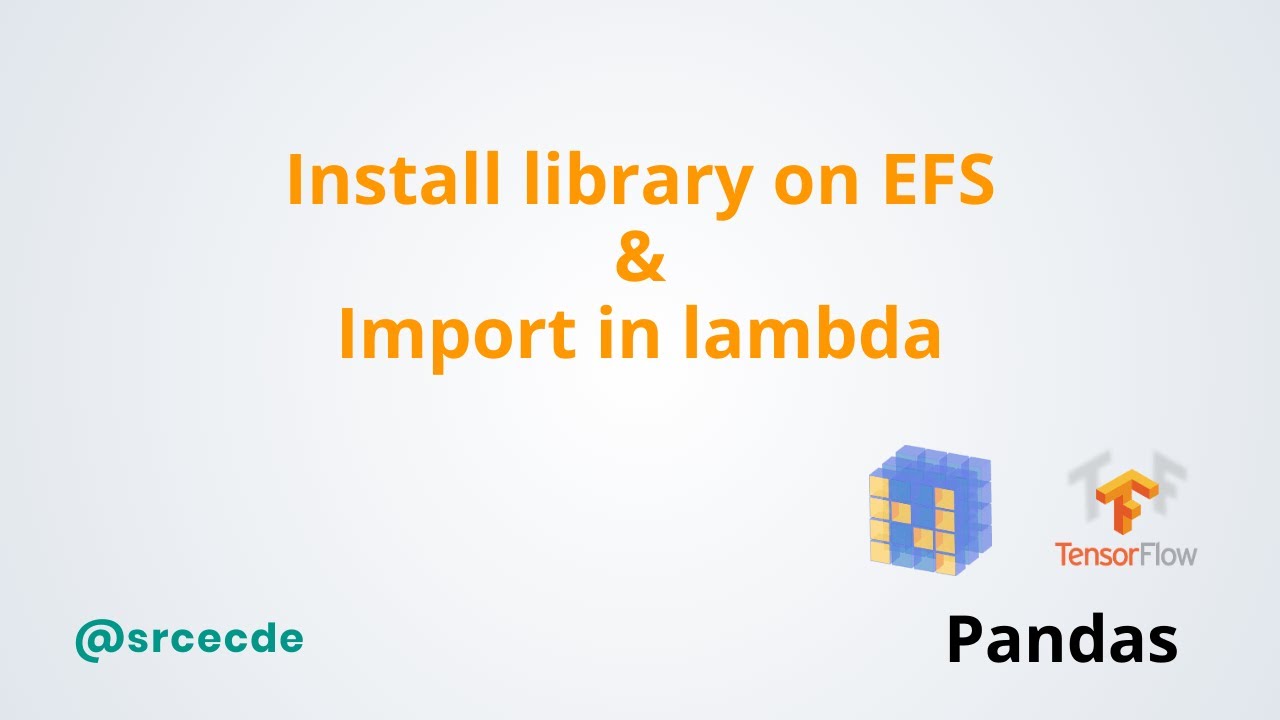 How to install library on EFS & import in lambda