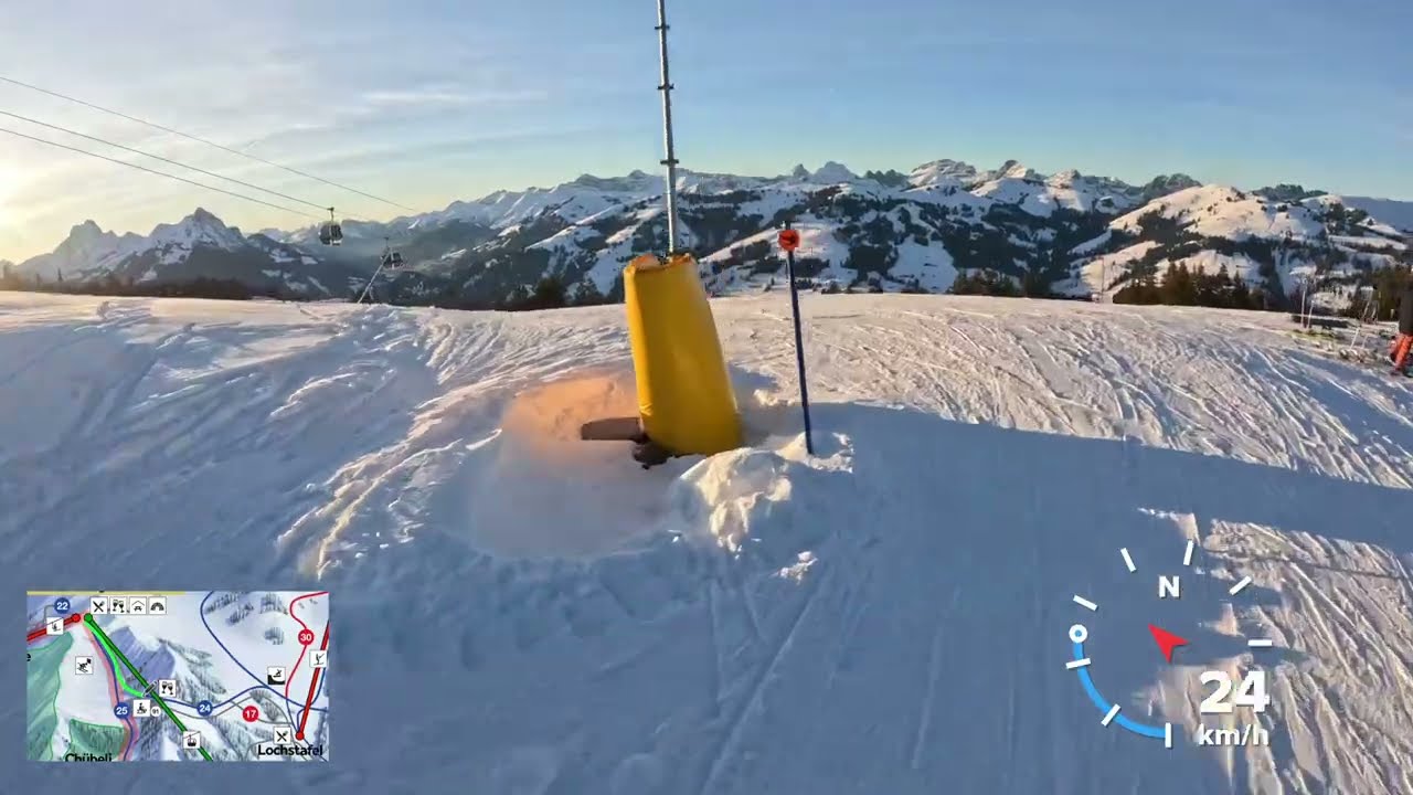 Gstaad 4K POV fast ski run (Saanerslochgrat - Saanenmöser)
