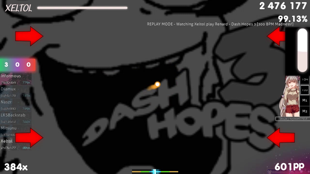 [8.49⭐] Xeltol | Renard - Dash Hopes 3 [300 BPM Madness!] +HDHR 99.32% {#1 💖 FC} - osu!