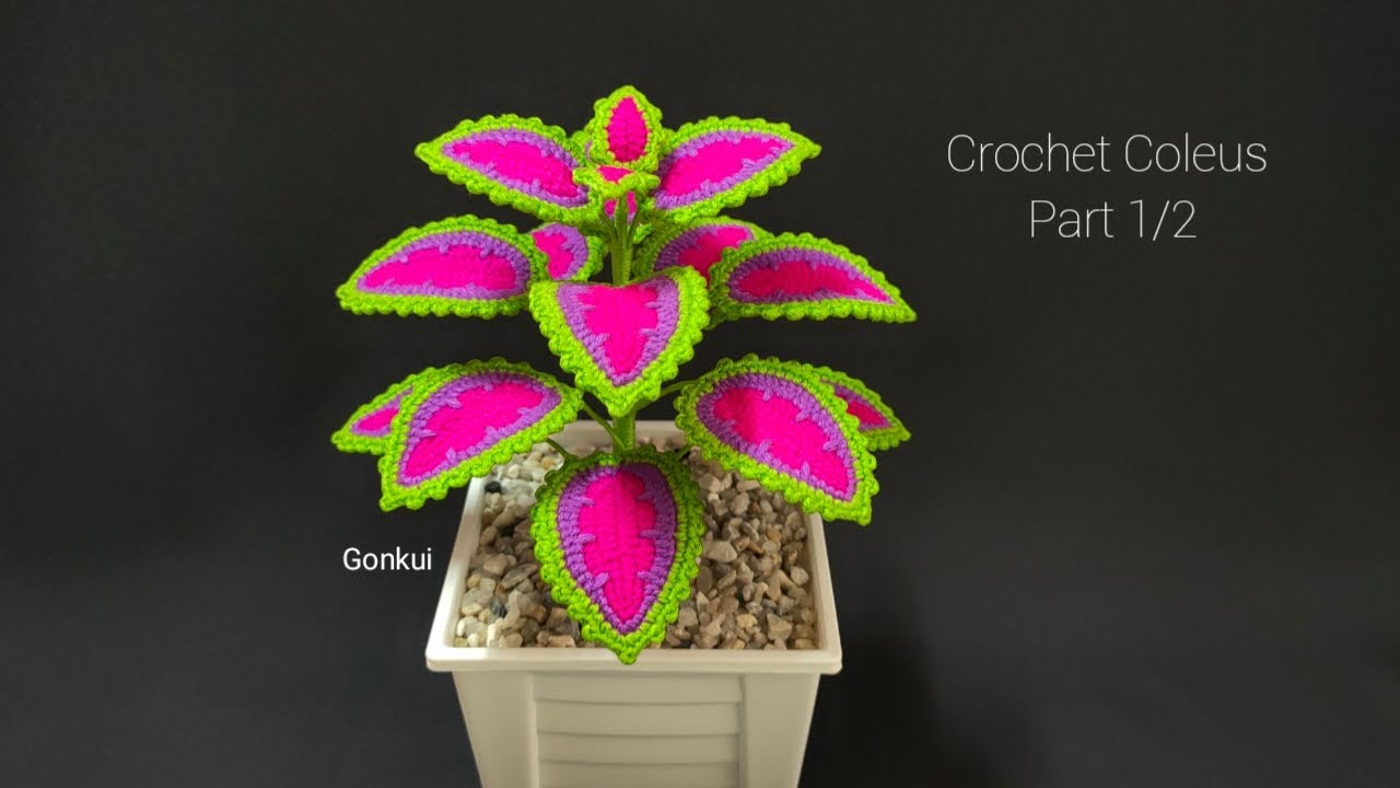 Crochet Coleus plant Part 1/2 #crochetflower #crochetplant #crochet